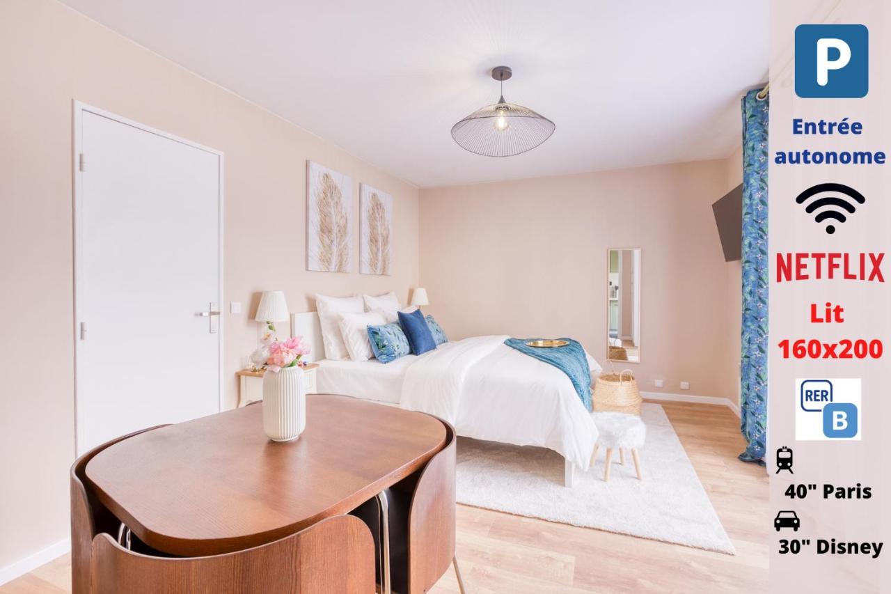 Studio Hotel - Lit King Size - Parking - Wifi - Proche Cdg Livry Gargan Bagian luar foto